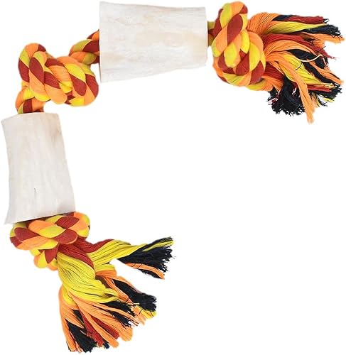 Miniatura 5 de Crazy Tails Juguetes masticables para cachorros para perros pequeños juego de juguetes para perros pequeños cuerda de algodón hueso de búfalo de 3