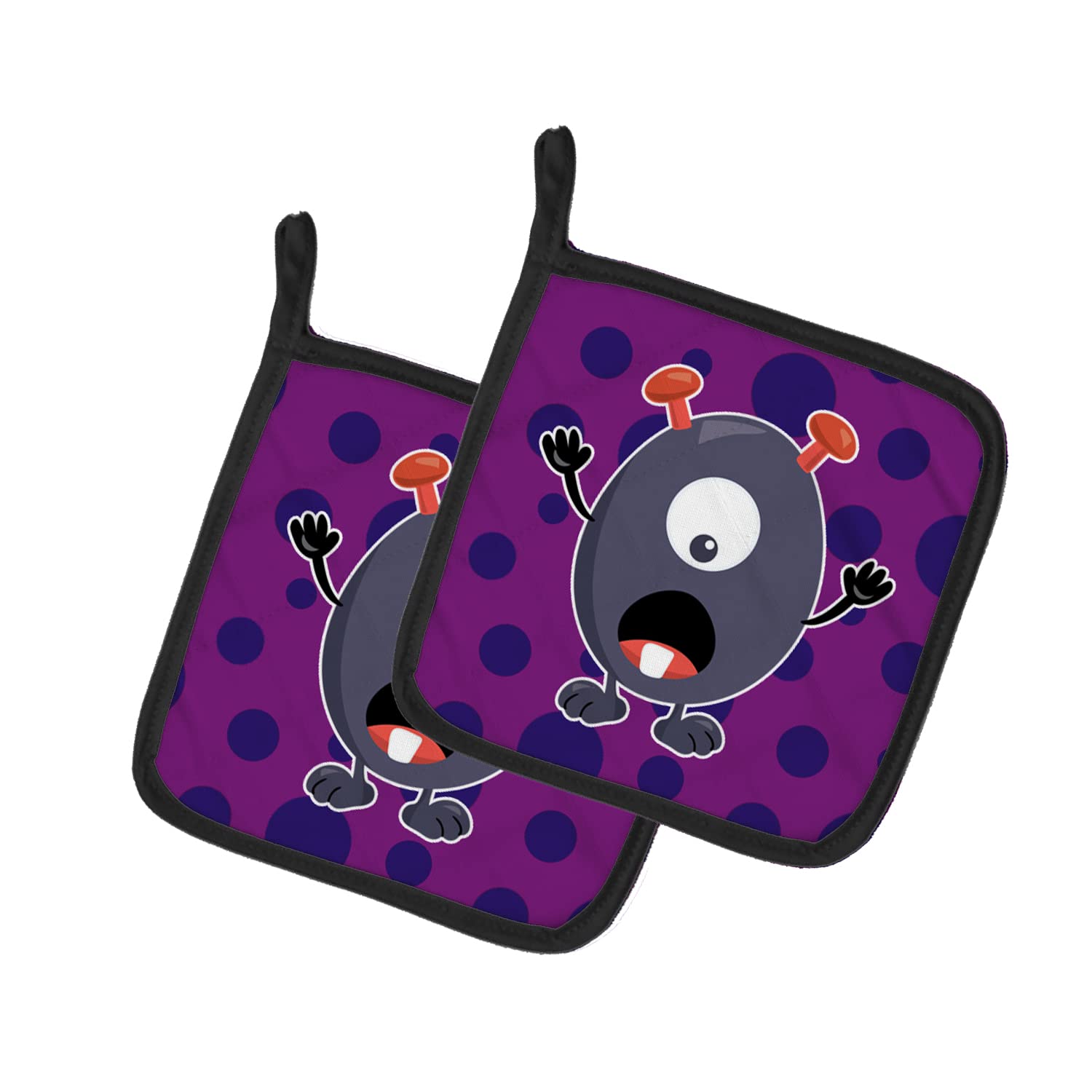 Par de agarraderas decorativas de cocina Caroline tesoros del bb7002pthd Little Monster gordo de uva