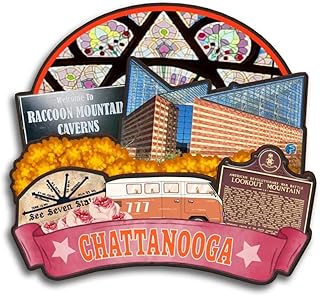 Chattanooga Tennessee USA America Fridge Magnet Wooden Collection 3D Wood Handmade Travel City Souvenirs Refrigerator Magnet Home Decoration Gift -1113