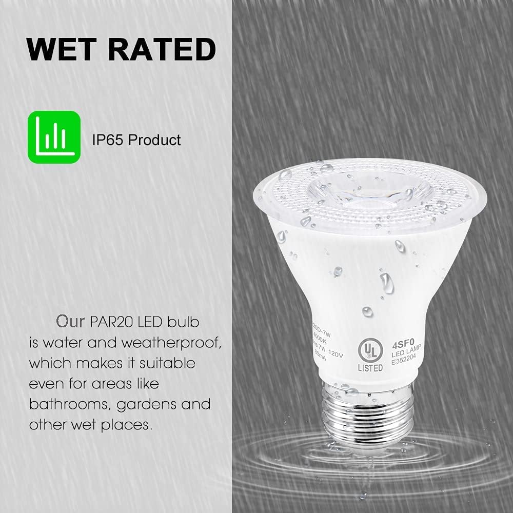 PAR30 LED Bulbs UL Listed, Dimmable Light Bulb, 11 Watt(75W Equivalent) Spotlight, E26 Base, 3000K Warm White Flood Light Bulbs for Living Room Kitchen Hotels Showroom, Indoor/Outdoor (6 Pack)