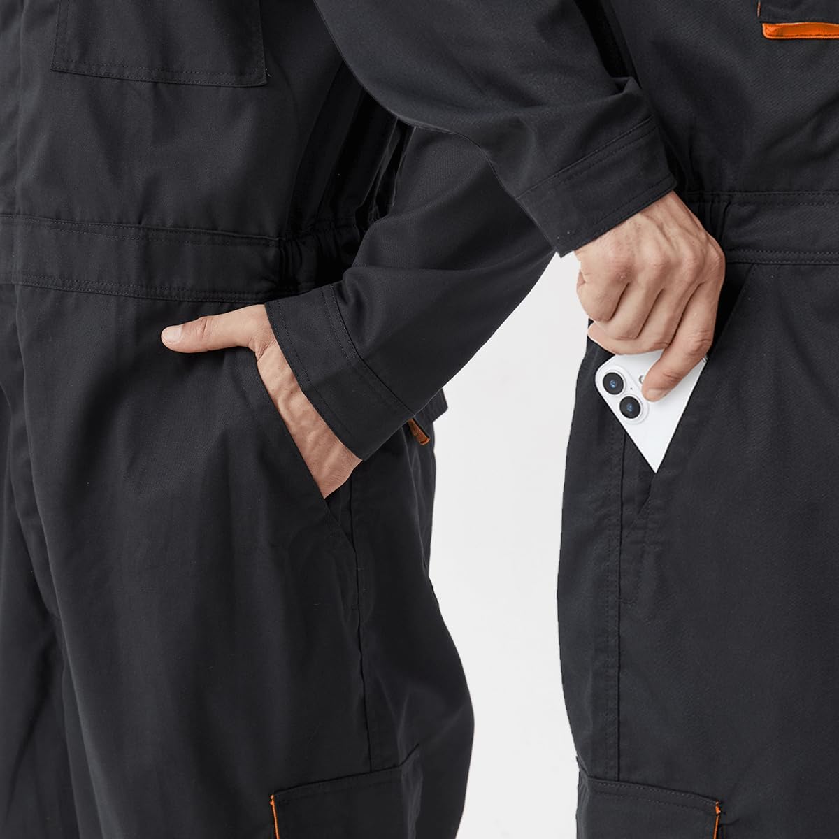 Men's Work Coverall Long Sleeves Overalls Mechanics Coveralls Workwear Jumpsuit with Multi Pockets - Image 8