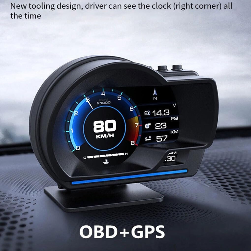 Pantalla HUD Head Up para coche, medidor cuentakilómetros, velocímetro Hud para coche, pantalla Head Up, OBD y, indicador inteligente, versatilidad precisa