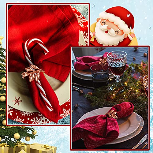 Willbond Leaf Napkin Rings Holders For Wedding, Birthday Dinner Party, Family Gatherings, Table Decorations Christmas Thanksgiving Parties (Retro,6 Pieces) #TOP3