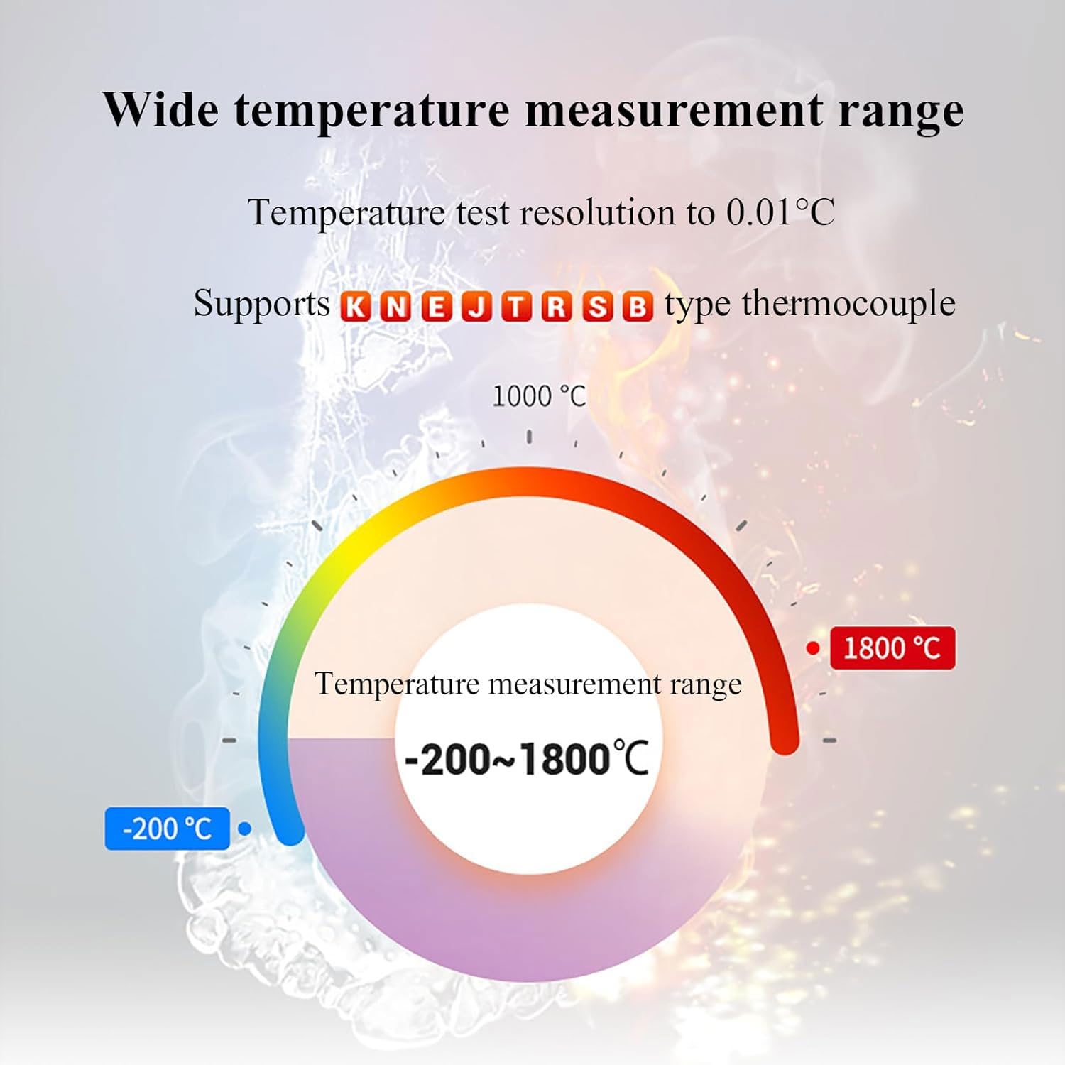 Tester digitale di temperatura a 8 canali, termometro termocoppia con scheda SD, alta precisione 0,01 °C, 3 modalità di visualizzazione, allarme over-limit, connessione PC, per generatore