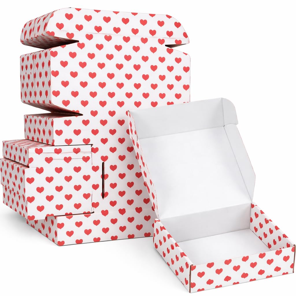 3 Ply Love and Luxe Red Heart Gift Box 4×4×1.5 Inch Multicoloured Gloss Laminated Printed | Small Packaging Box for E-commerce, Gifts & Jewellery | White Box | (Pack of 25)-image-24