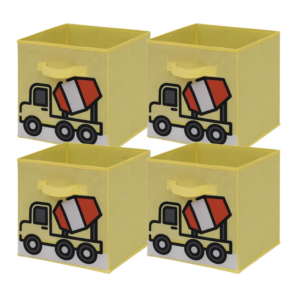 Foldable Storage Cubes Boxes Pack of 10 with Handle for Home Organization, Fabric Wardrobe Storage Box Organizer Basket Bins for Clothes Toys Towels, Collapsible&Durable Dark Blue 33x38x33cm — view 46