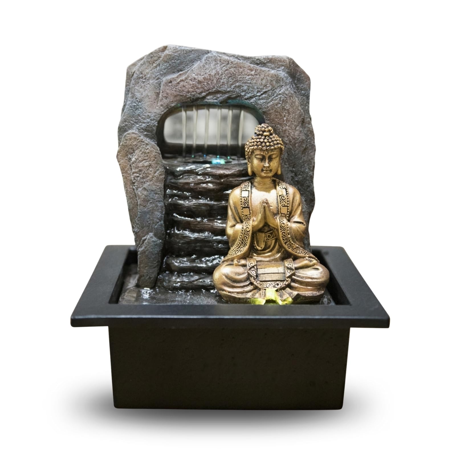 Zen Light Fountain Dao Resin, Bronze, 21 x 17 x 25 cm