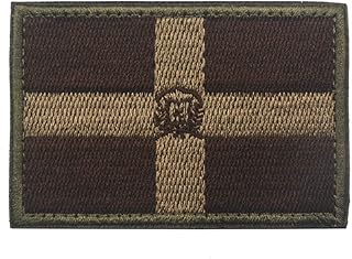 Dominican Republic Flag National Patch Sew On Tactical Embroidered Applique Country Badge Motorcycle Tactical Tags Morale Emblem for Travel Backpack Hats Jackets Team Uniform (Dominican Brown)