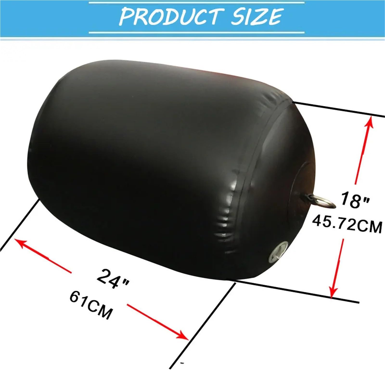 Parabordi gonfiabili in PVC Marino da 18"x24" for pontone Pesca, Yacht, Barche a Vela, Moto d'Acqua
