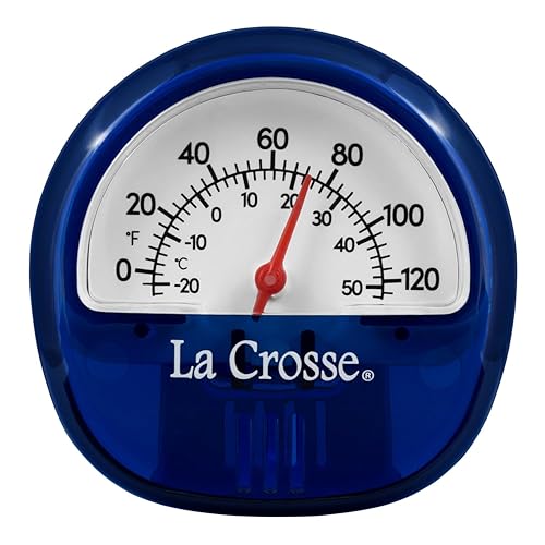 Termómetro analógico La Crosse 104-106BL, color azul con respaldo magnético
