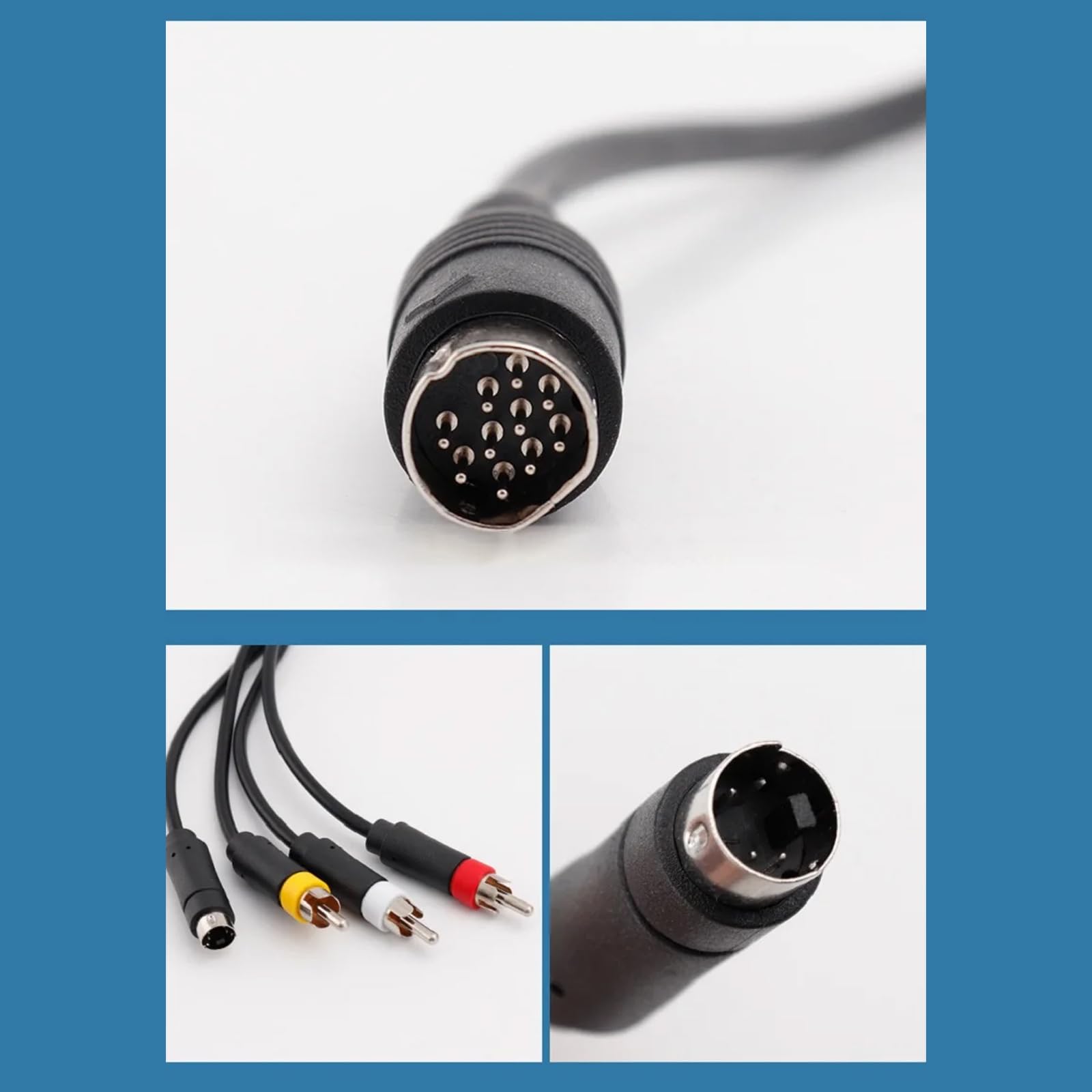 Câble vidéo S multi-en 1 N64 DC128 - Transfert stable pour console de jeu rétro - 1,80 m de long - Cordon AV multi-plateforme