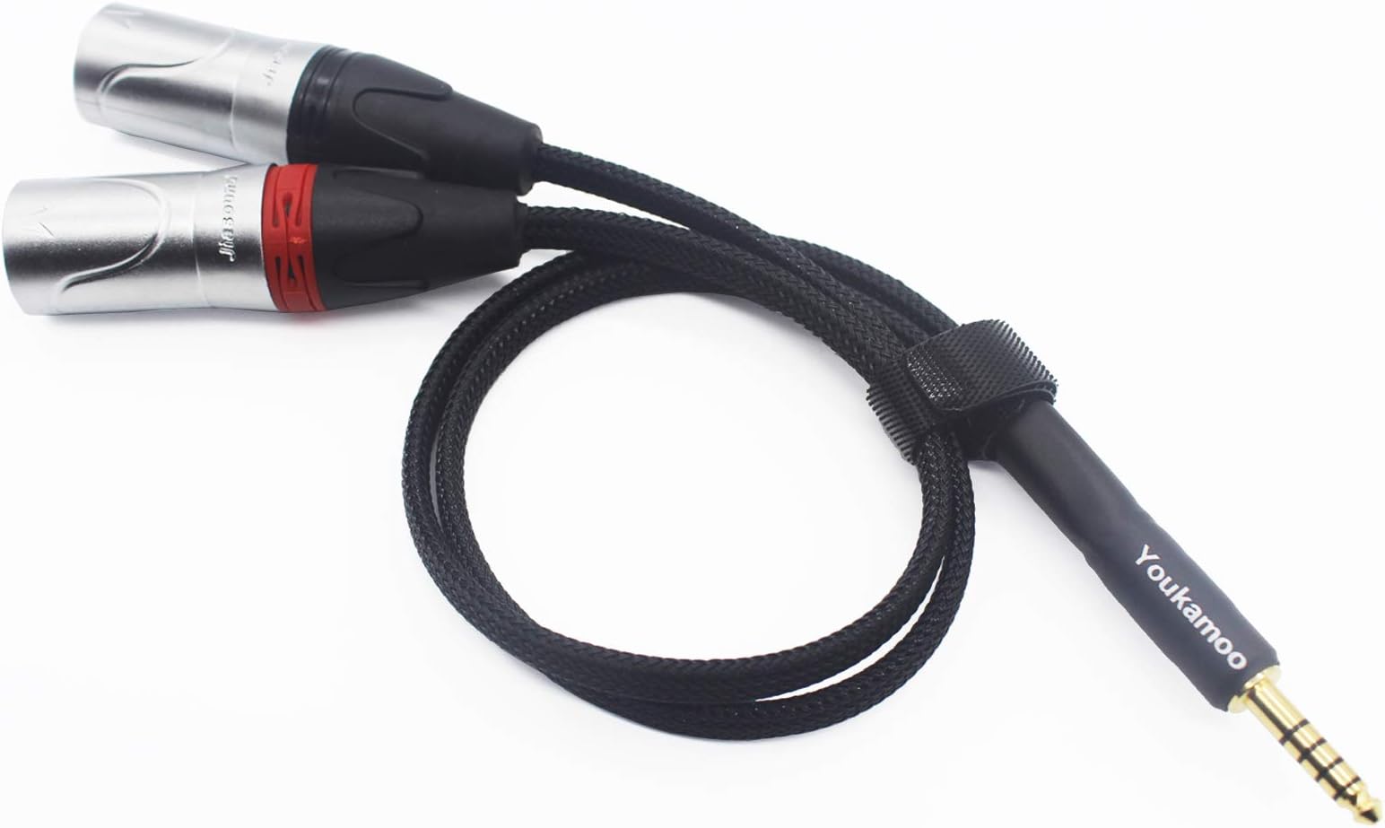 Youkamoo 4.4mm to Dual XLR Male Balanced Headphone Audio Adapter Cable 1 FT, 4.4mm to XLR Balanced Adapter Cable