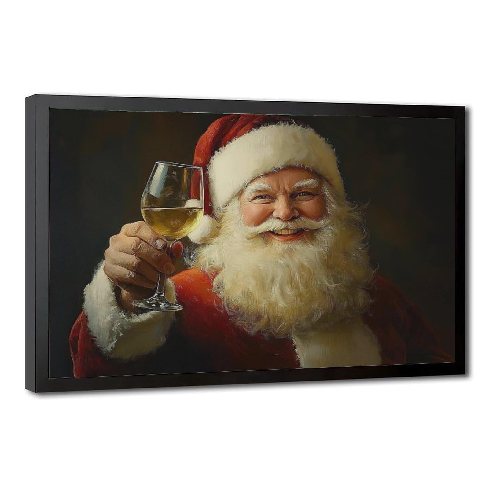 Bareronor Vintage Santa Claus Canvas Poster for Office Decor Gift