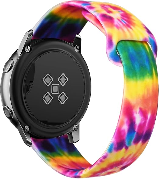 Amazon.com: Idealiveny Correa de silicona suave de 0.787 in compatible con Samsung  Active 2 1.575 in 1.732 in y Samsung Watch 3 bandas de 1.614 in para mujer  pulsera de repuesto floral