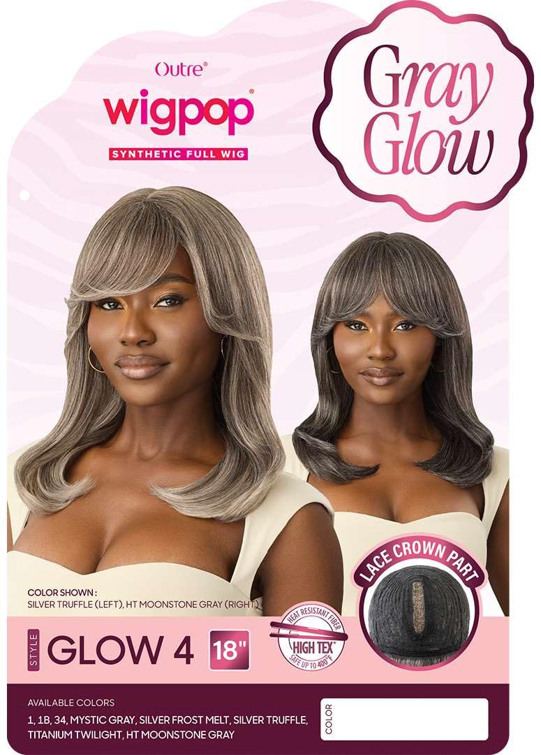 Outre Wigpop - Gray Glow - Glow 4 (BROWN GRAY 34)