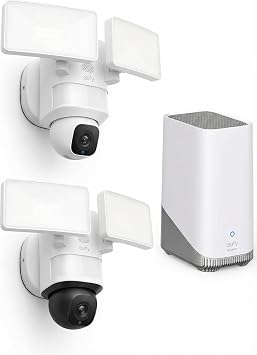 eufy Security Floodlight Camera E30 2Kit & HomeBase S380 Bundle