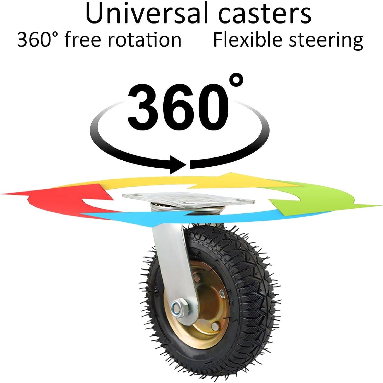 キャスター ホイール 4個 車輪径 150 200 250mm 耐荷重150 200 300kg