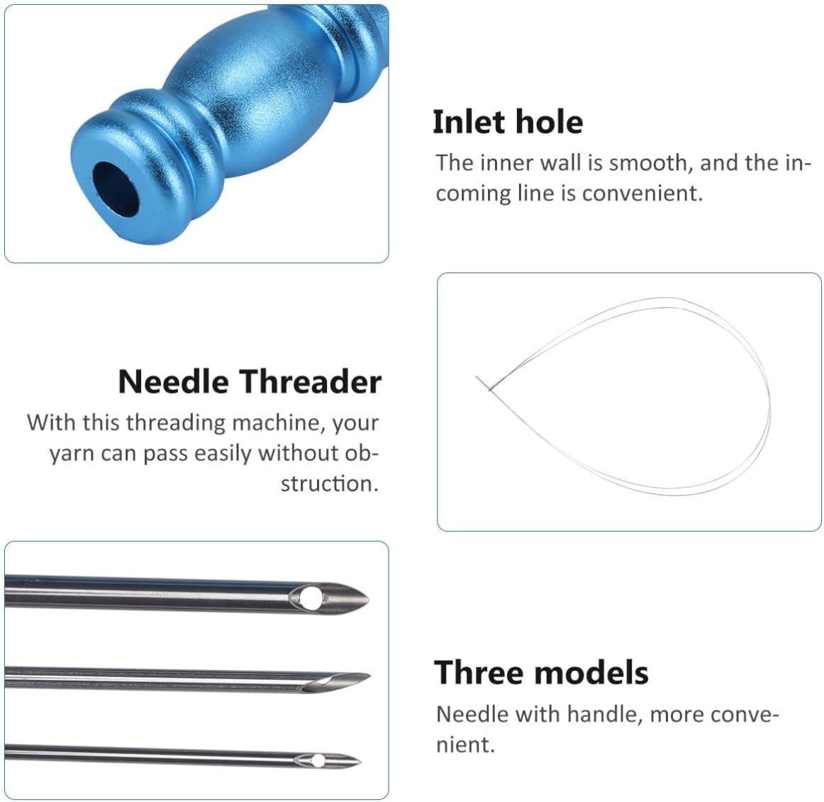 Embroidery Pen Crewel Needle Threader Tool Kit, 5 Piece Set