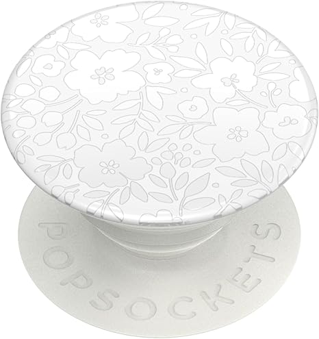 PopSockets Adhesive Phone Grip, Holder, Phone Stand, Flower - Blanc Fresh