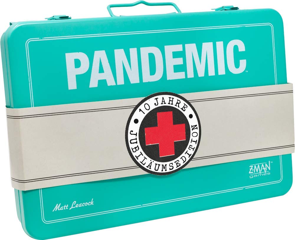 ZMan ZMND0009 Pandemic 10 Jahre Jubiläumsedition, Familienspiel, Strategiespiel, Deutsch