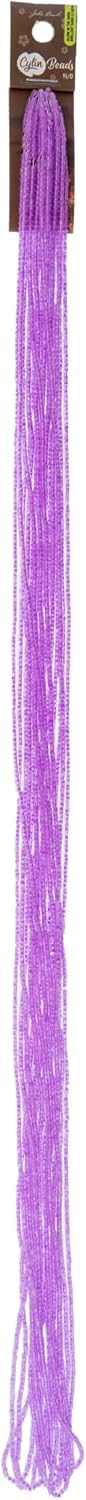 John Bead 23g Cylin Beads Purple Glow in Dark 11/0 Glass Cylindrical Seed Beads for Jewelry Bracelets Necklaces Earrings Making Embroidery