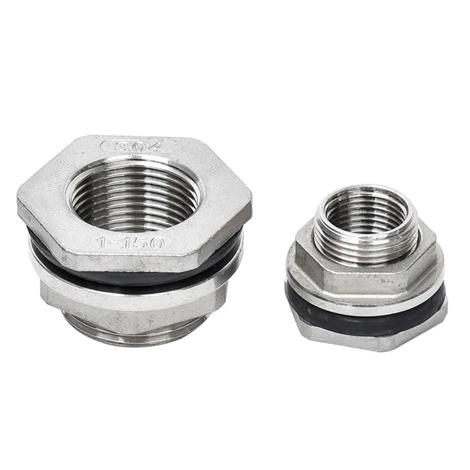 Raccord traversée paroi 3/8 BSP résistant rouille pour réservoir