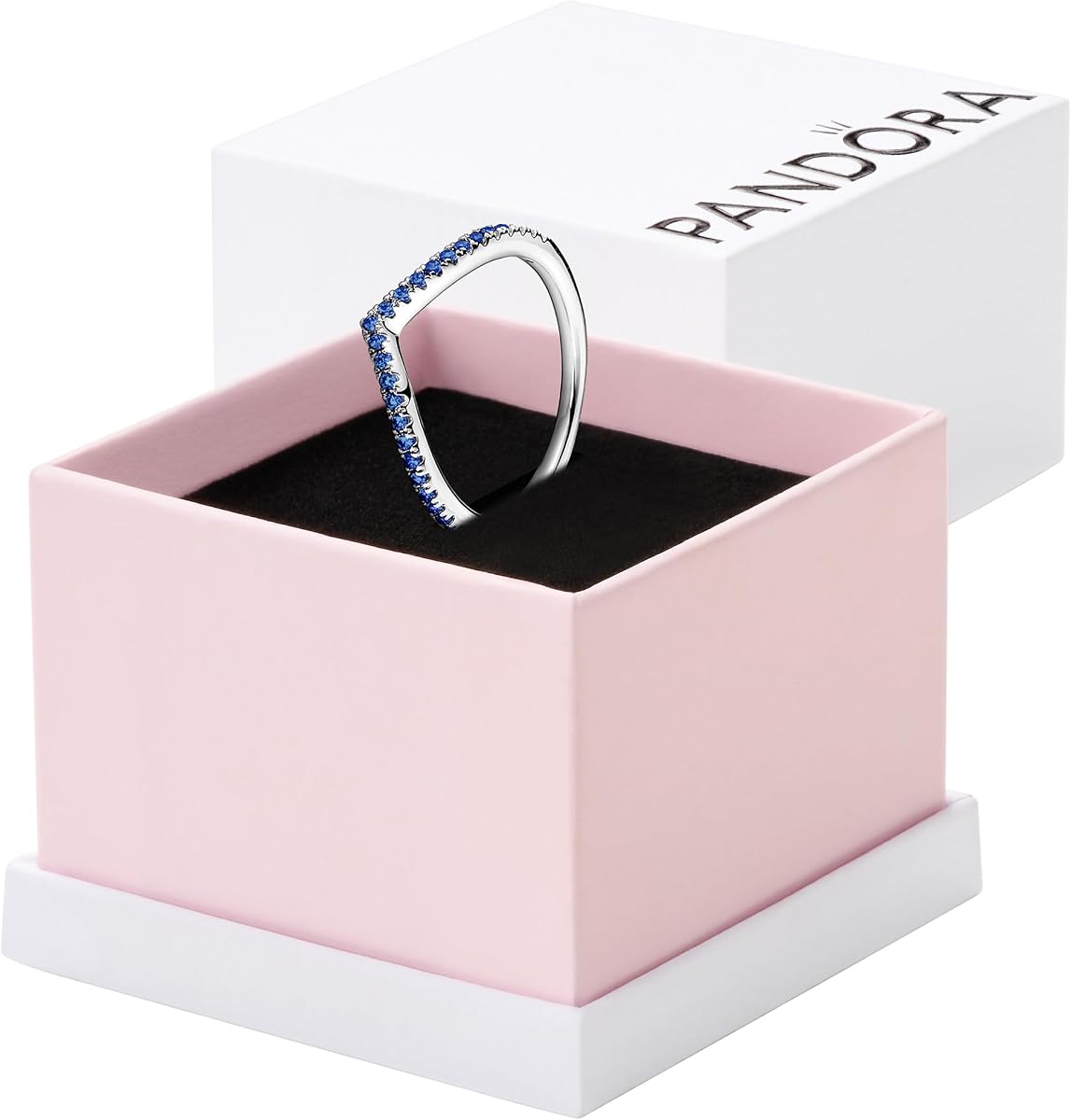 PANDORA Timeless Wish Sparkling Ring - Anillo en capas o apilable - Plata de ley con cristales artificiales - Regalo para ella - Joyería para mujer con caja de regalo