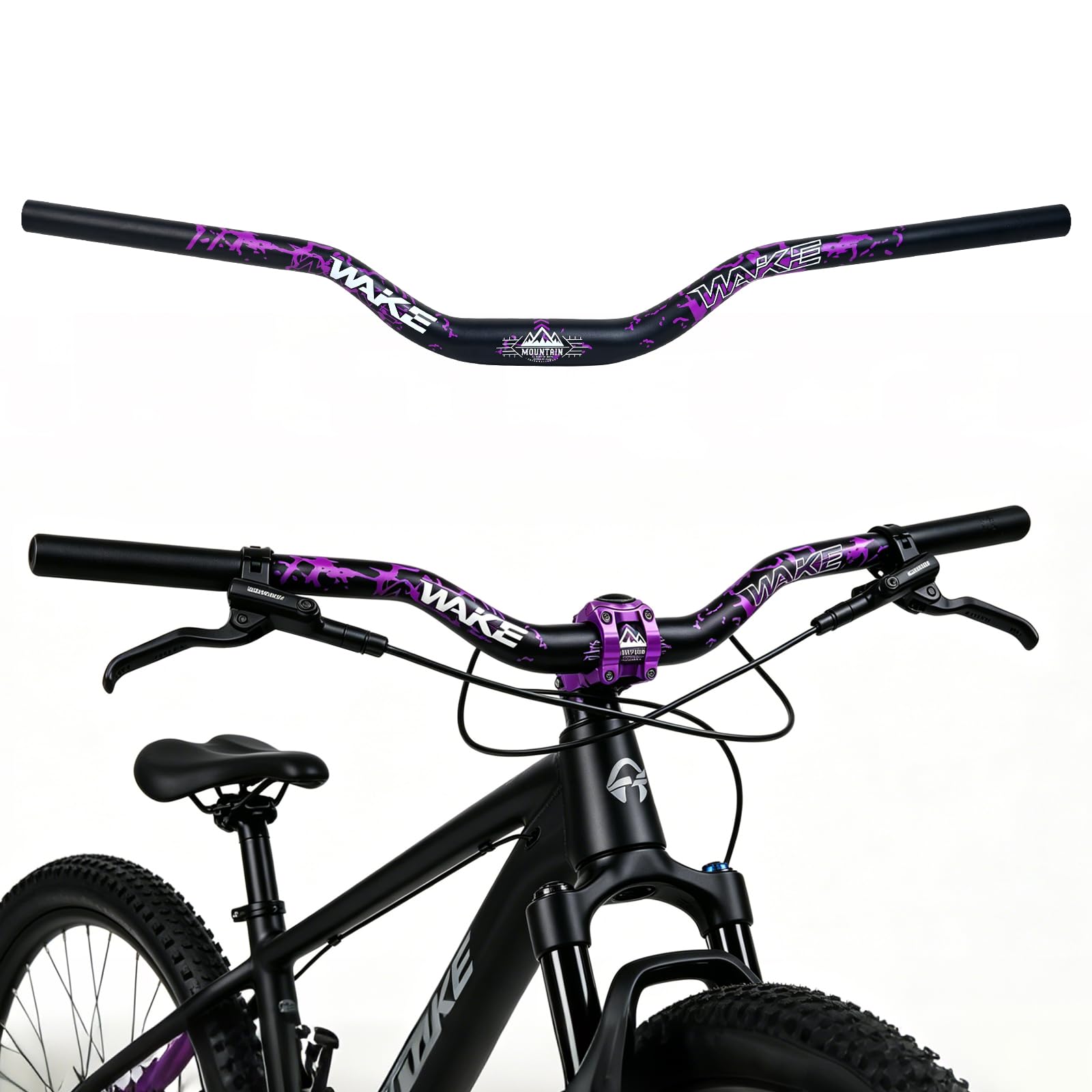 WAKE Bike Handlebar 31.8mm * 780mm MTB Handlebar Riser 55mm