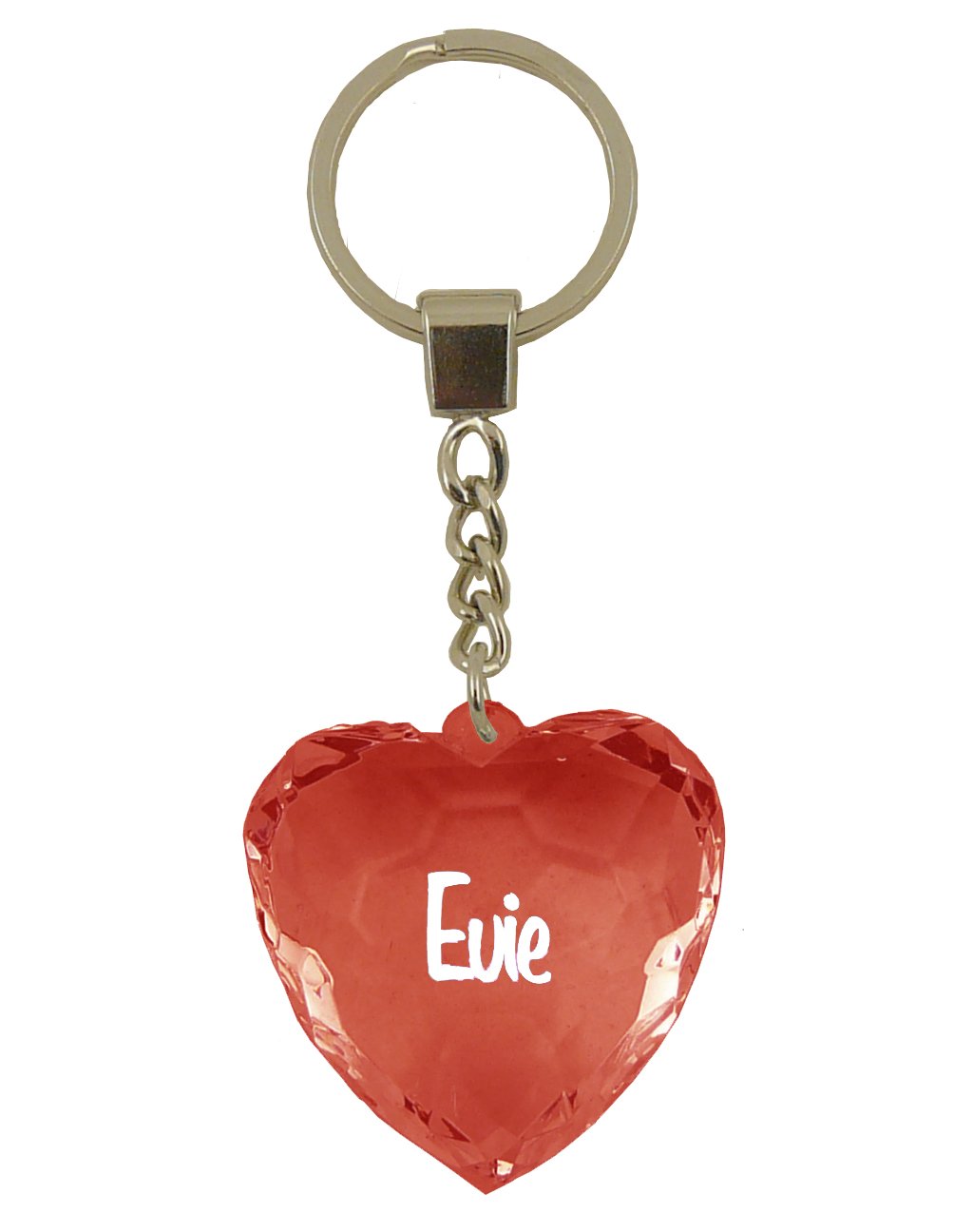 Instant Gifts Evie Heart Shaped Keyring - Red