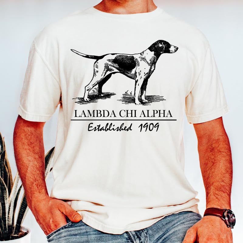 Lambda Chi Alpha Comfort Colors Tshirt | Lambda Chi Pointer Fraternity Comfort Colors Tee2