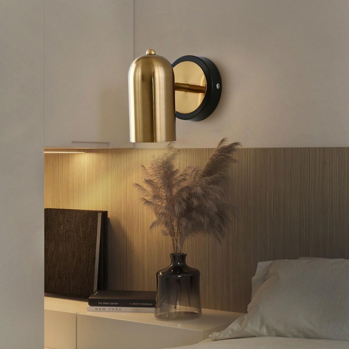 Lámparas de Pared Modernas, con cableado Fijo, Casquillo E26/E27, Estilo Industrial, con Acabado Cepillado, decoración de dormitorios, cocinas y Salas de Estar (O