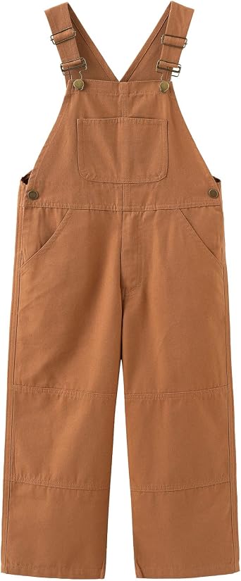 GRANDWISH Boys Canvas Bib Overalls, Kids Multi Color Overalls, Size 6-14