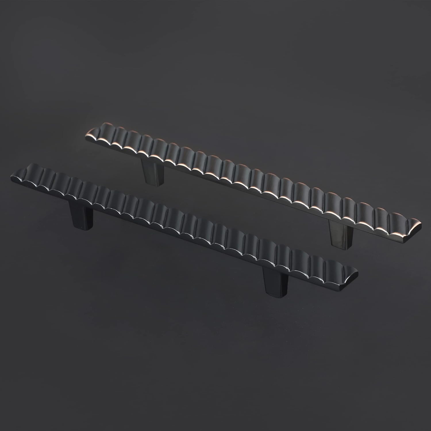 Solid Brass Sliding Barn Door Handles Set, 12 Inch Heavy Duty Two-Side Design, for DIY Sliding Barn Door Handle Gates Garages Sheds Furniture, Black