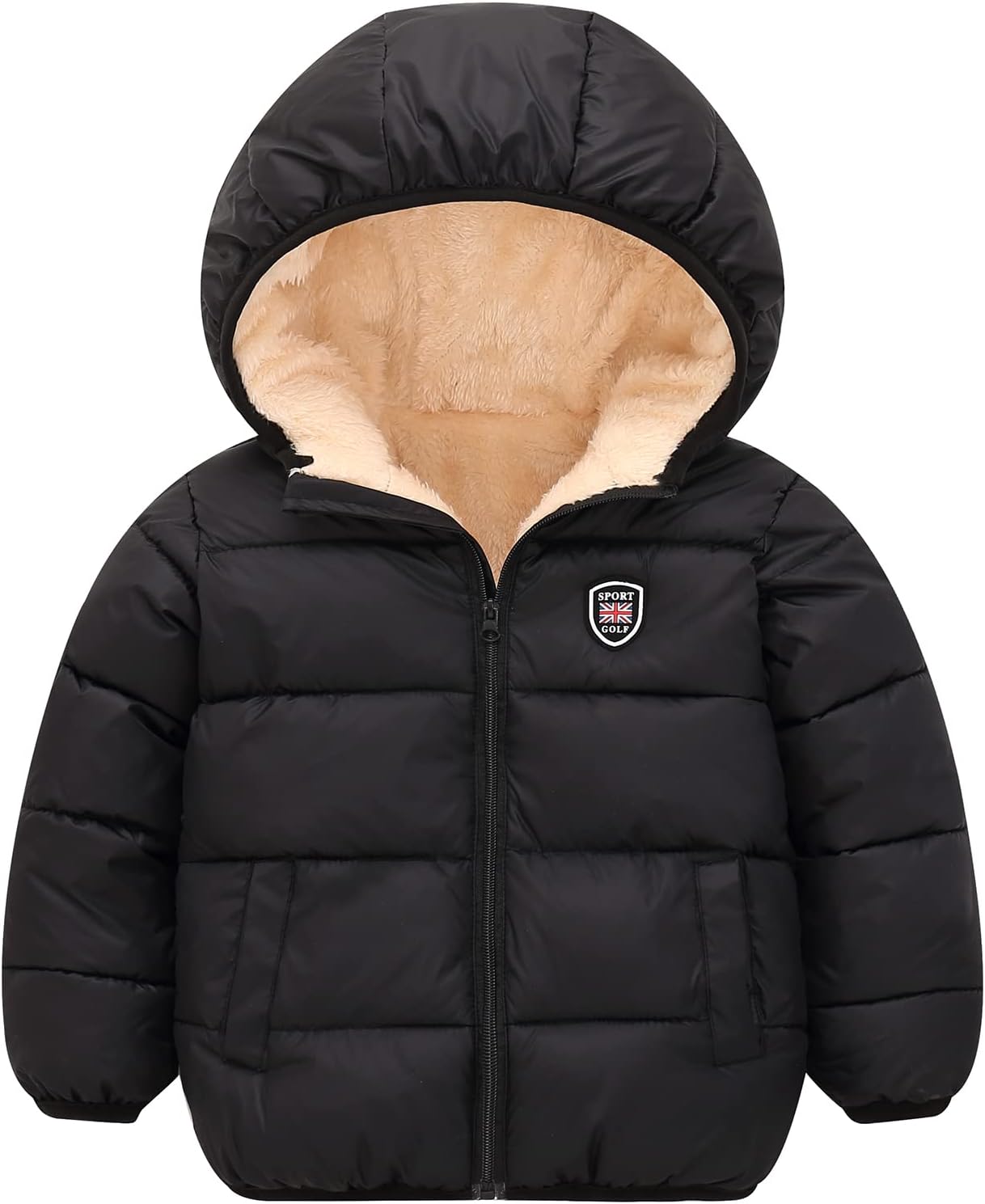 Happy Cherry Toddler Down Jacket Removable Hooded Windproof Snow Winter Coat Outwear