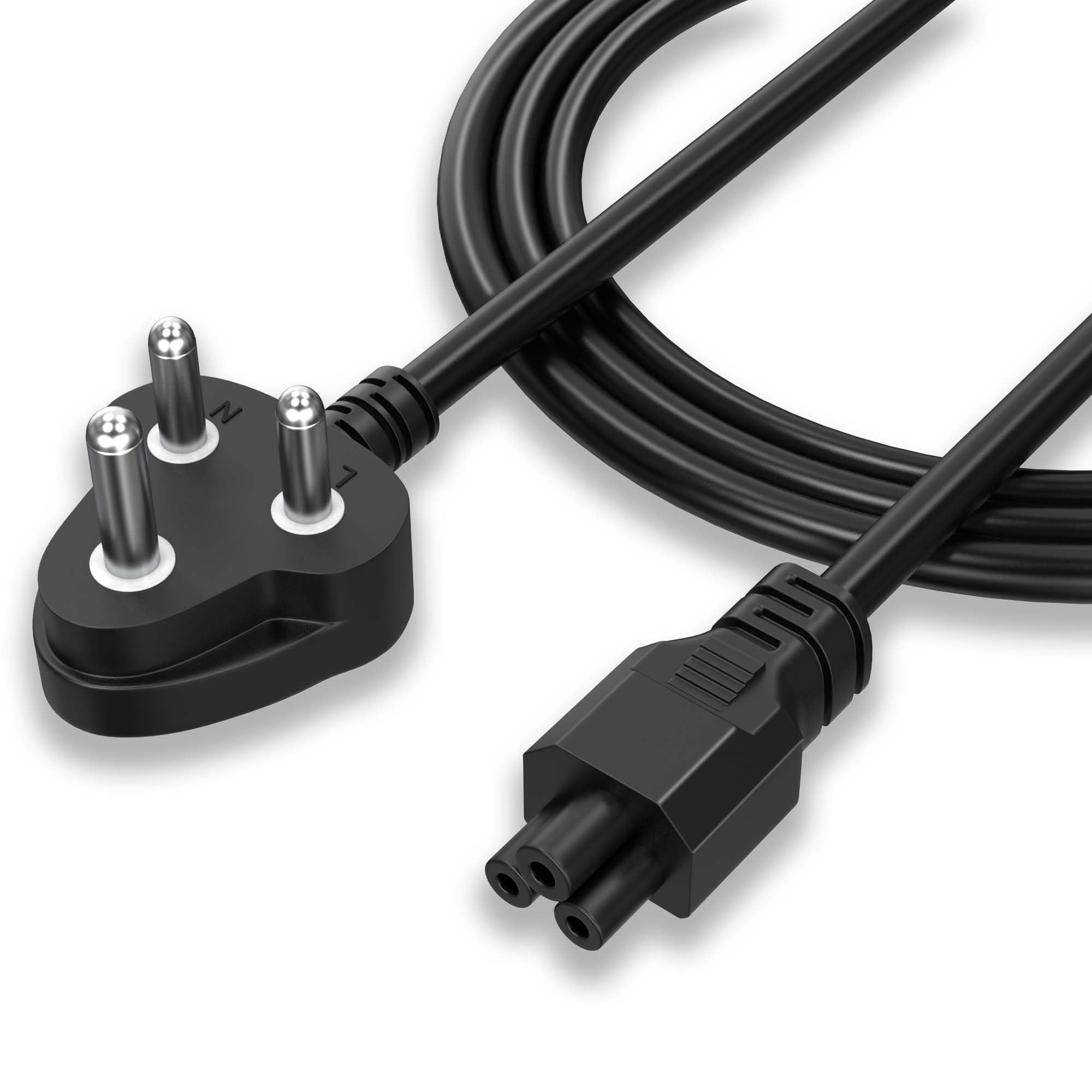 Sounce Heavy Duty Insulated Laptop Power Cable Compatible with HP Dell Lenovo ASUS 250V AC Universal 3 Pin Adapter with Male to Female Connector 1 Meter 3.3 Feet Safe Durable Power Cord (Black)-image-43