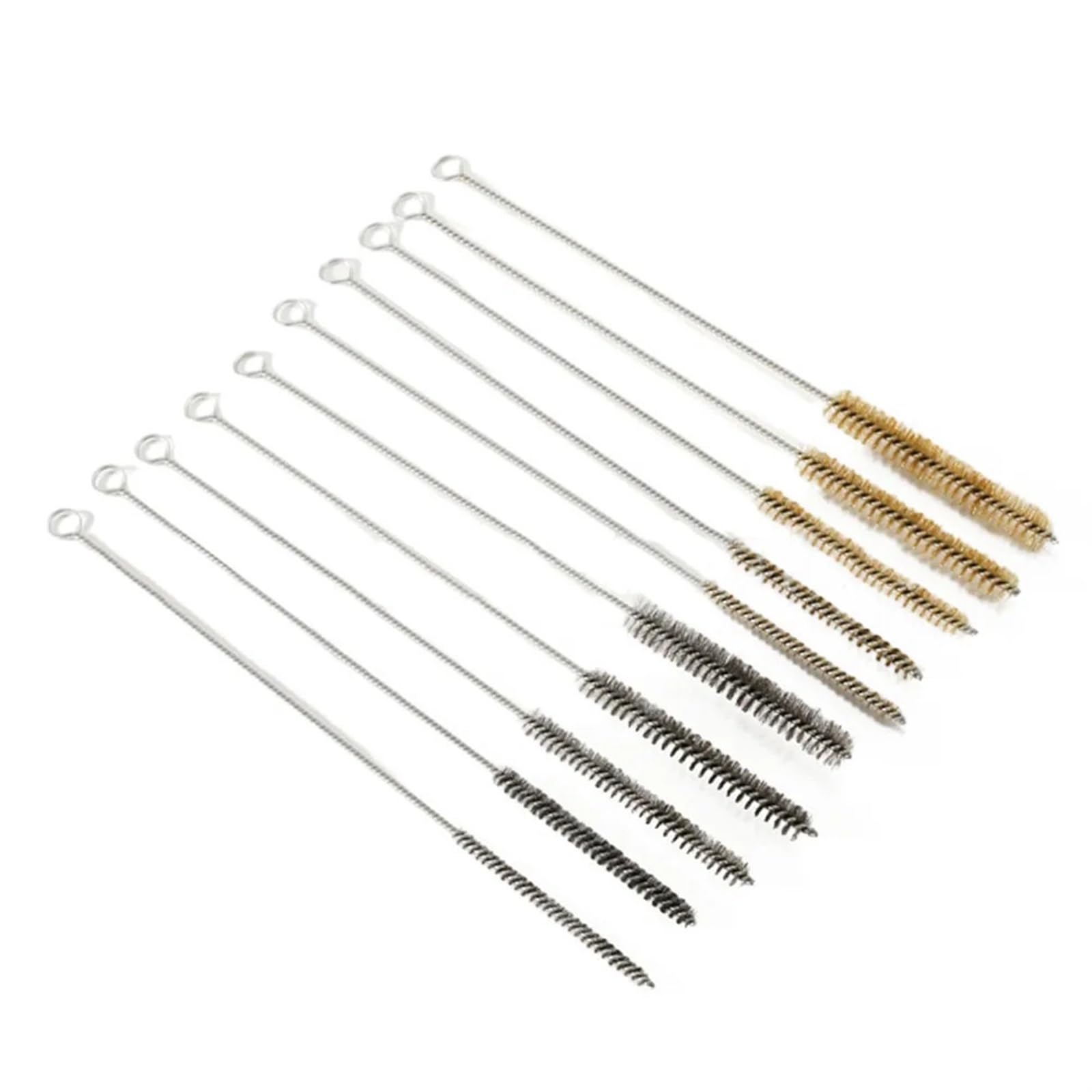 ReinigungsbüRste 5/10-teiliges Reinigungsbürsten-Set aus Edelstahl, Messing, Zylinder, Draht, Rohr, Rohrreinigungsbürste, Reinigungsbürste for Farbspritzpistolen AbflussbüRste(10pcs)
