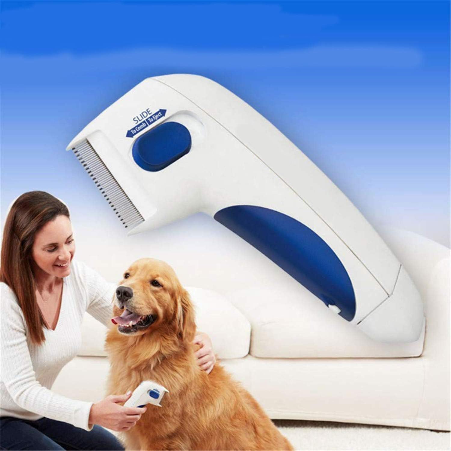 ペットコーム ペット用ブラシ 電気 シラミ取り ダニ取り 在庫一掃 ノミ取りくし 犬 猫 グルーミング ステンレス製 小動物 ロングヘア用 ショート ティックリムーバー 毛玉解け