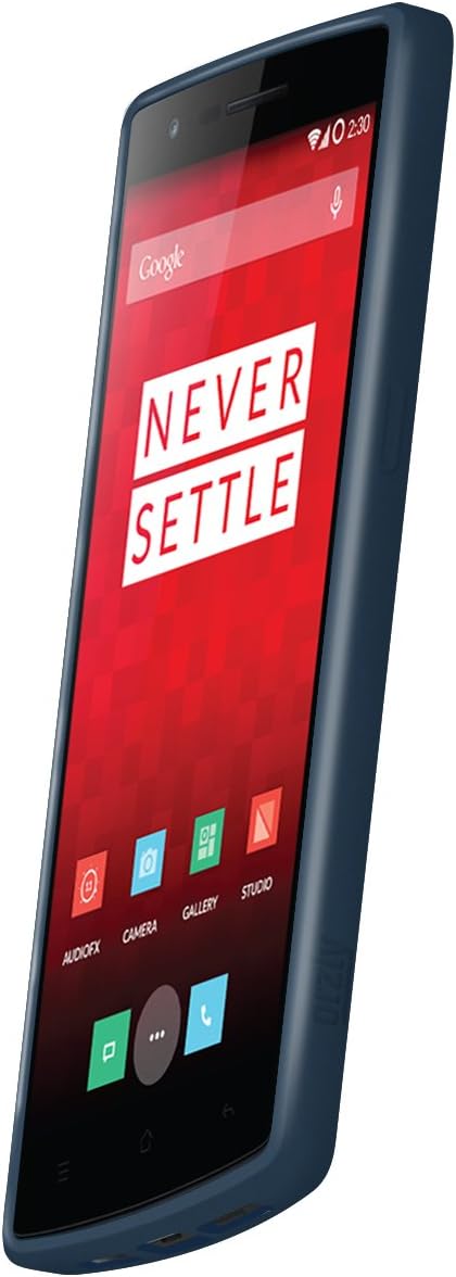 Orzly® - FUSION Bumper Case for OnePlus ONE - Protective Hard Skin TPU Phone Cover with Solid BLUE Rim and Built-In Full Transparent Back - Designed by Orzly® exclusively for use with the ONE PLUS ONE SmartPhone (Alias: Flagship Model of Smart Phone named ONE Released by ONE PLUS / New 2014 Release / Original Premier Launch Version / ONE PLUS ONE / OPO / etc.) - Fits ALL Models and Versions from 2014 Original Version and onwards - Frame Shade = MIDNIGHT BLUE