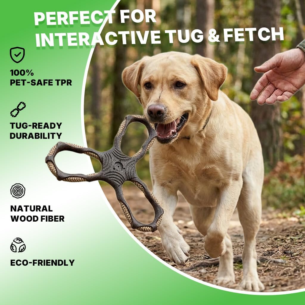 3 Way Doy Toys, Dog Tug Toy for Multiple Dogs, Dog Chew Toys, Black image 4