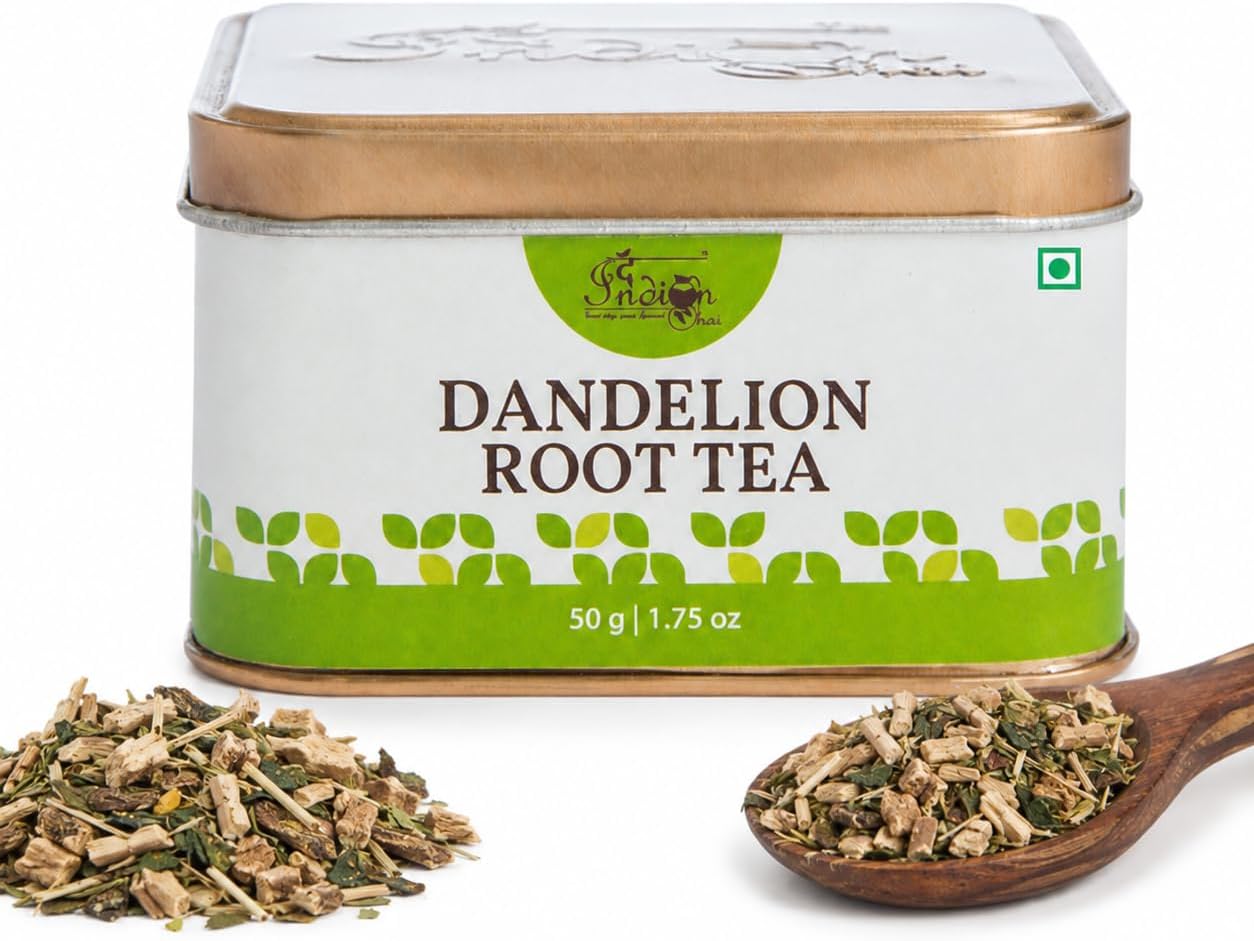 The Indian Chai โ Dandelion Root Tea 50g | With 14+ Herbs | For Detox, Cleansing Liver | Supports Kidney Function and Digestive Health | Powerhouse of Antioxidants