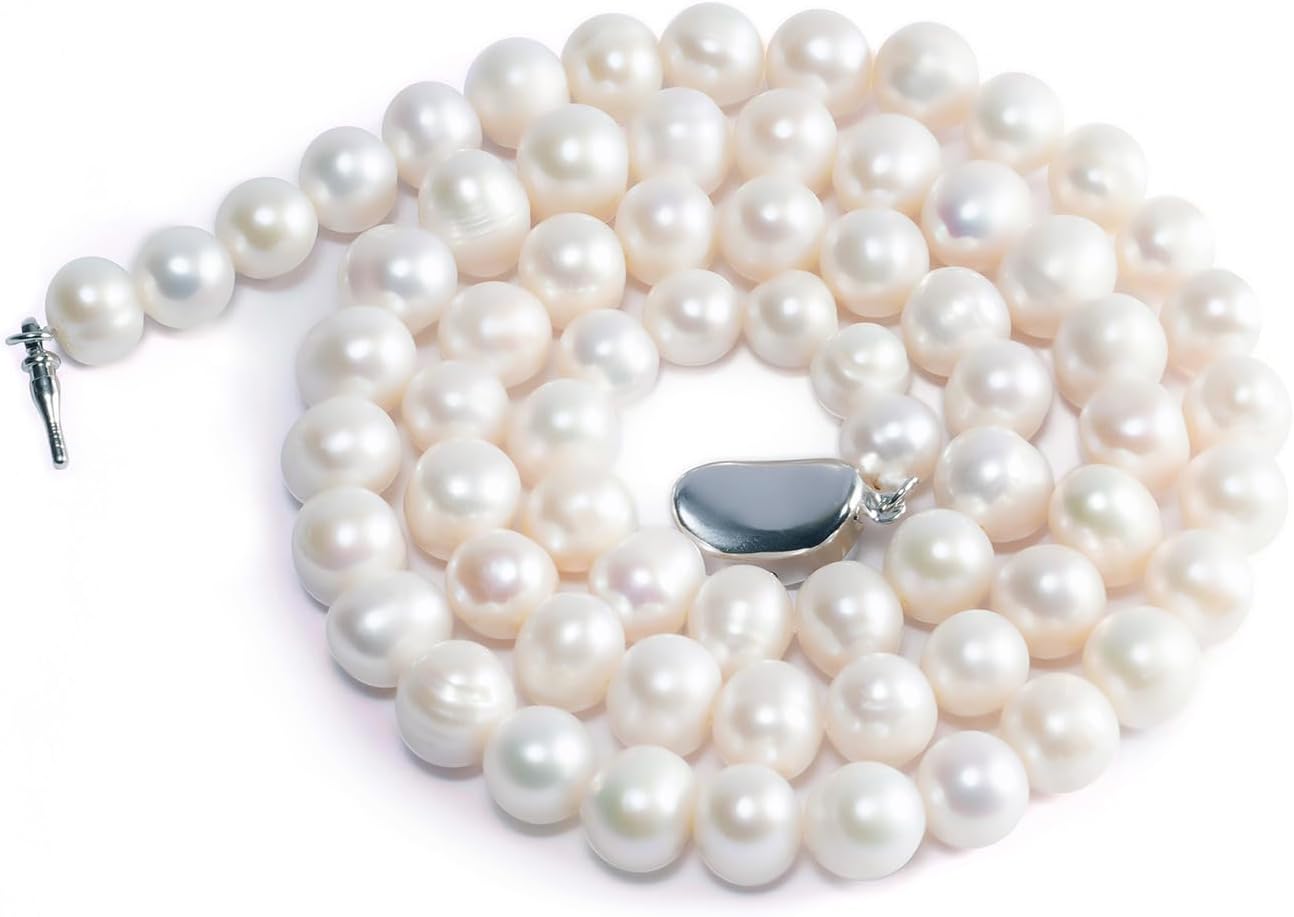 Freshwater Cultured Pearl Necklace for Women Includes Stunning 20 inch Pearl Necklace and Heart Gift Box Jewelry for Women