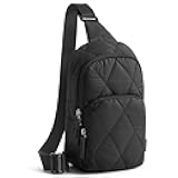 Sling Bag for Women, Casual Quilted Puffer Crossbody Purse Lightweight Fanny Packs for Daily Travel Work