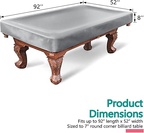Miniatura 2 de Gasadar Funda para mesa de billar de 7 pies, fundas de mesa de billar resistentes, cubierta impermeable y resistente a desgarros para mesa de