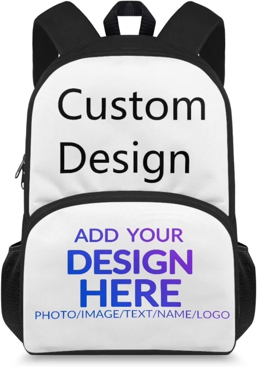 Custom Backpack for Boy Girl, Personalized Text Image Backpack, Customized Laptop Backpack for Men Women, Custom 17 inch Casual Travel Backpack