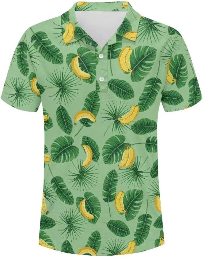 Pinupub Mens Regular Fit Polo Shirt Classic 3-Button Short Sleeve Summer Casual Basic Polo Shirts
