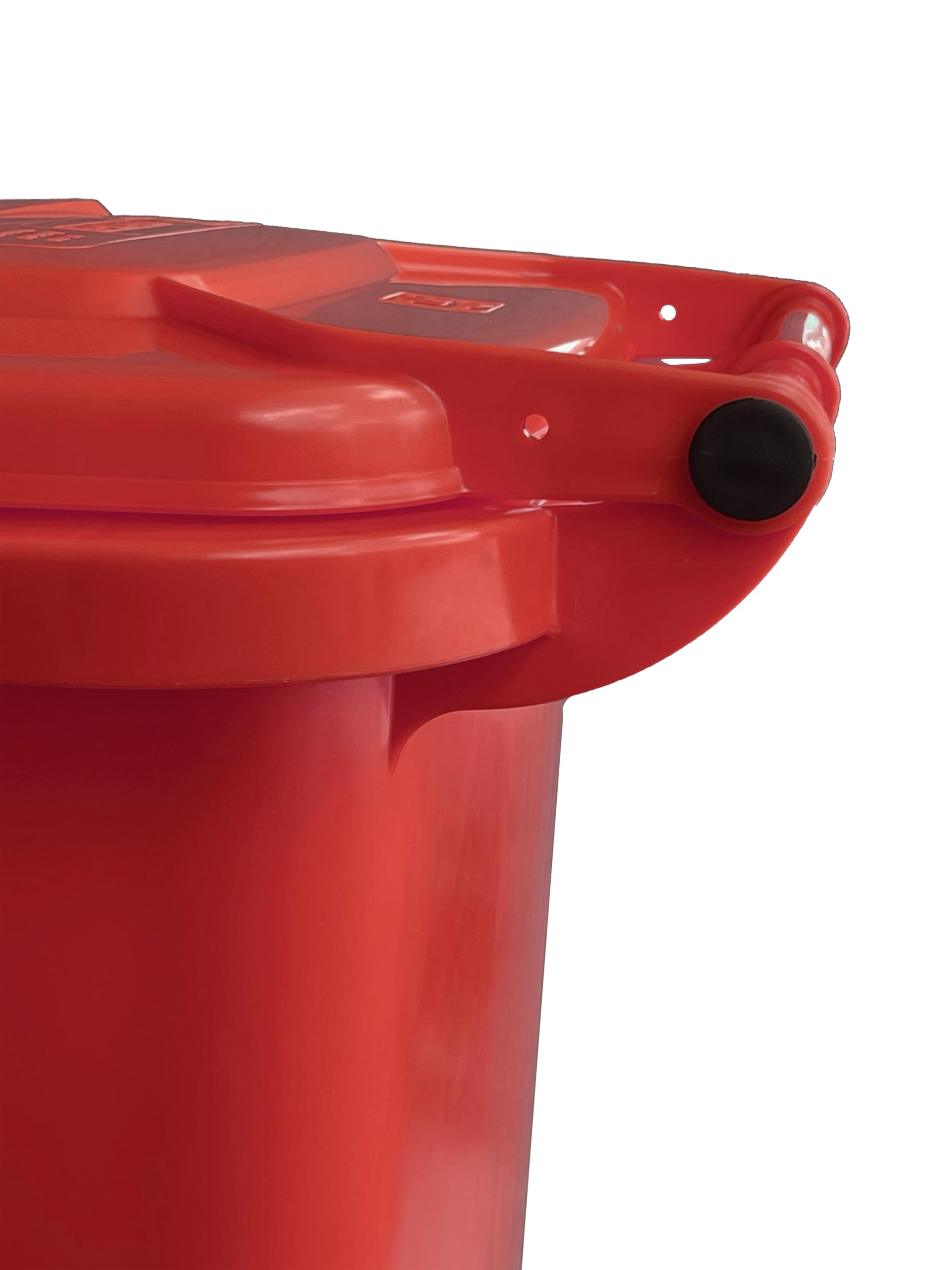 Mobil Plastic - Bidone Raccolta Differenziata 240 Litri con Coperchio e Ruote per Esterni | Colore Rosso | Plastica Resistente | Certificato UNI EN 840