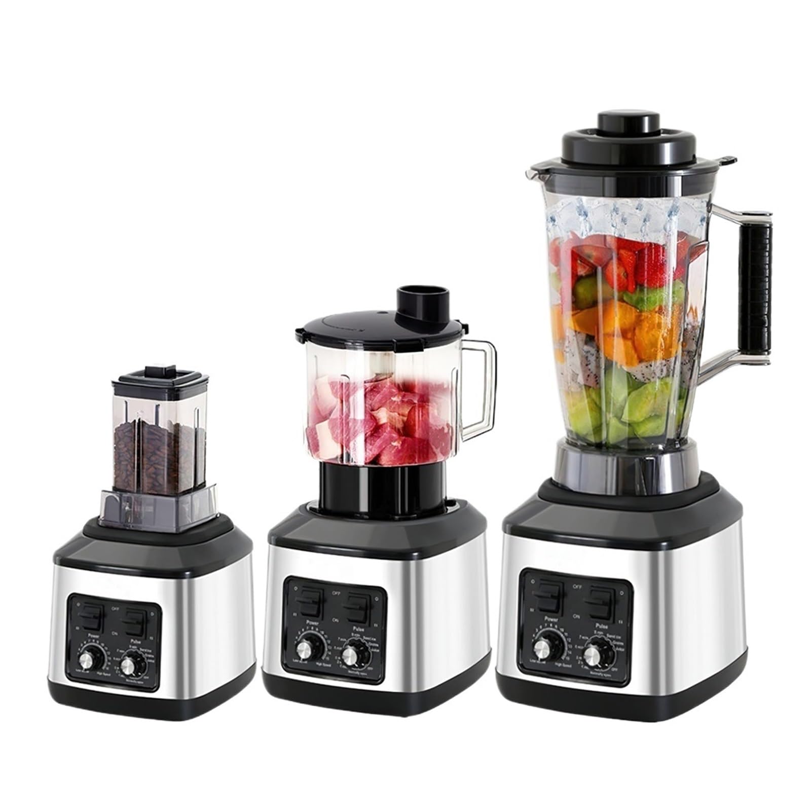 Frullatore Elettrico 3 In 1, Potente Multifunzionale Da 9500 W, For Frullati, Contenitore L +,5 + 0, Robot Cucina Mescolamento Energico