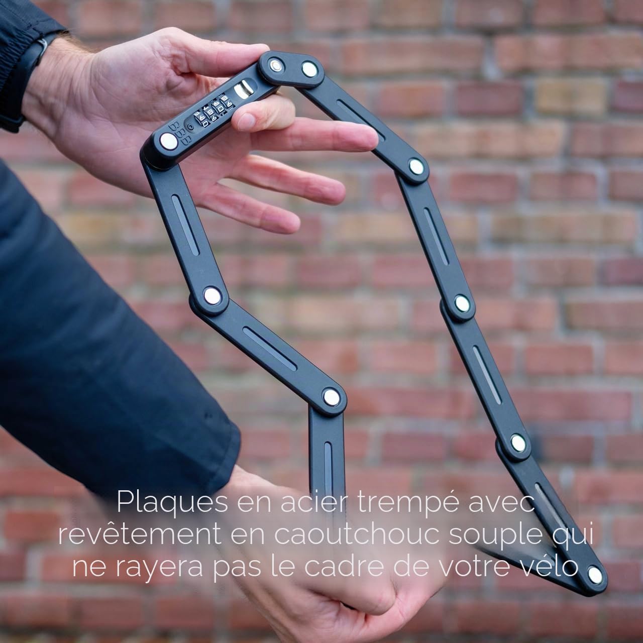 BBB Cycling Antivol à Chaîne pour Vélo avec Code pour Vélos de Route, VTT et Urbains Haute Sécurité Extérieur Résistant Pliable CodeFold BBL-72