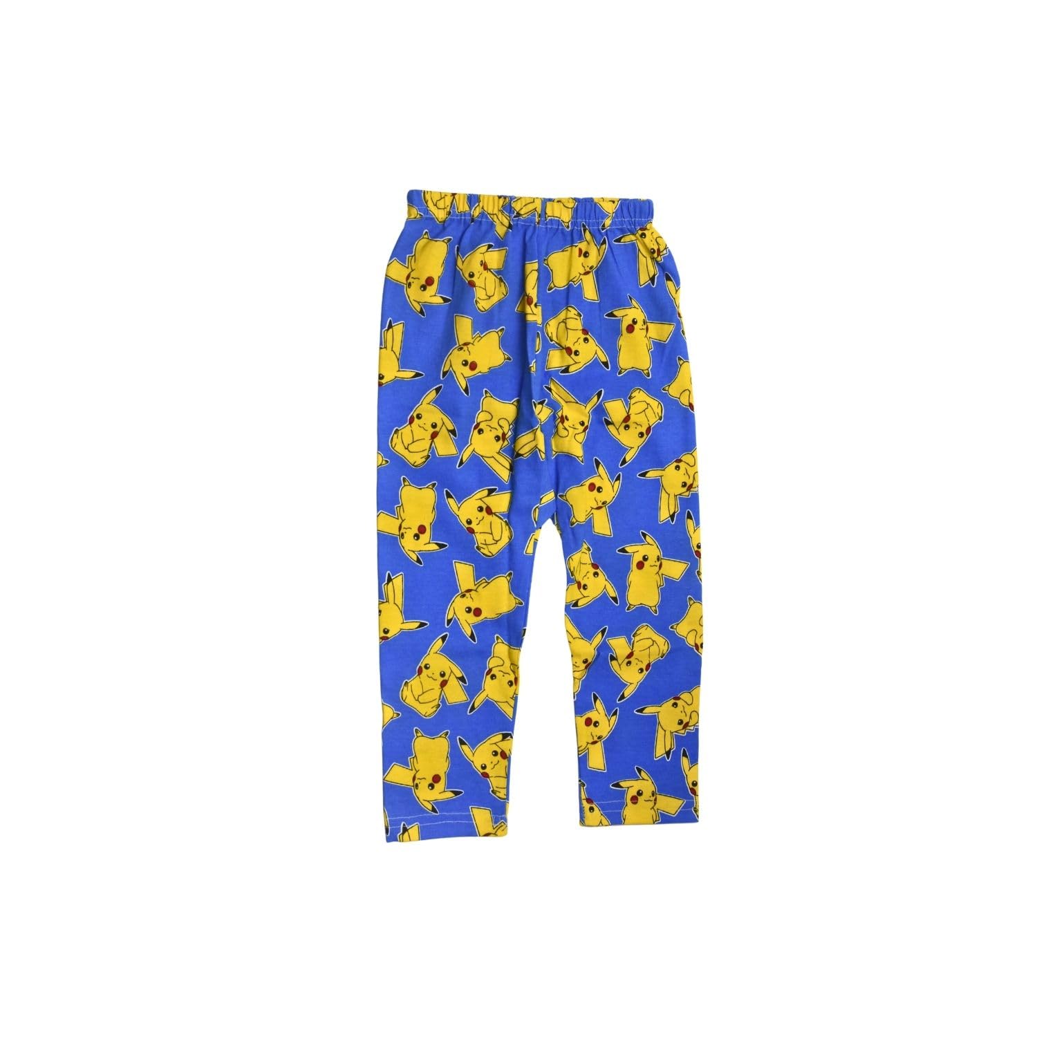 CocovibeKids Full-Length Lounge Pants - Soft Cotton Blend, Breathable Cotton Fabric, Dodger Blue with Pikachu Print (6-12 Months)