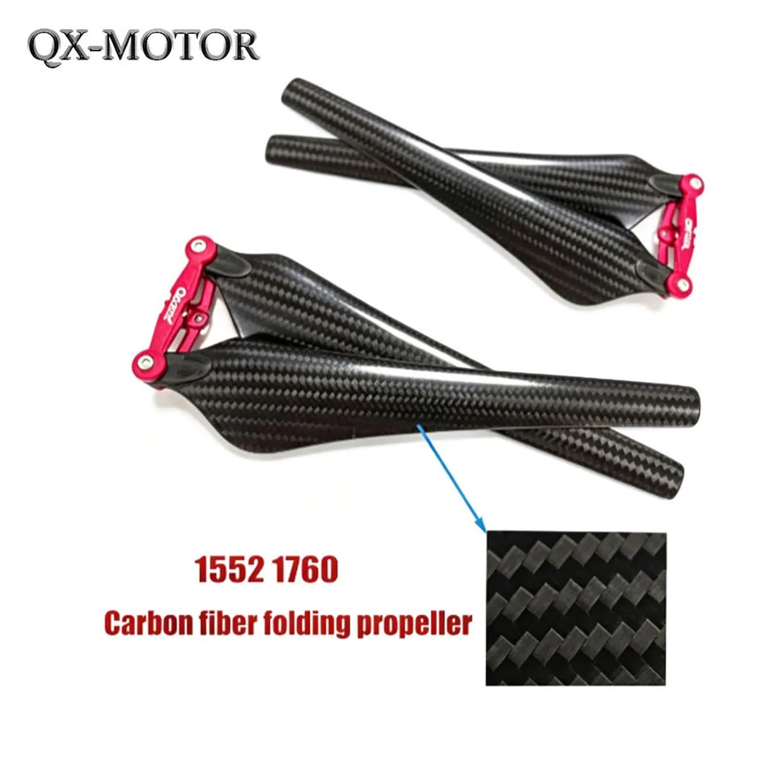 1552 1760 Hélice Plegable De Fibra De Carbono CW CCW Hélices De 15/17 Pulgadas | Compatible con Dron hexacóptero S800 S900 S1000.(1760 CCW no adapter)